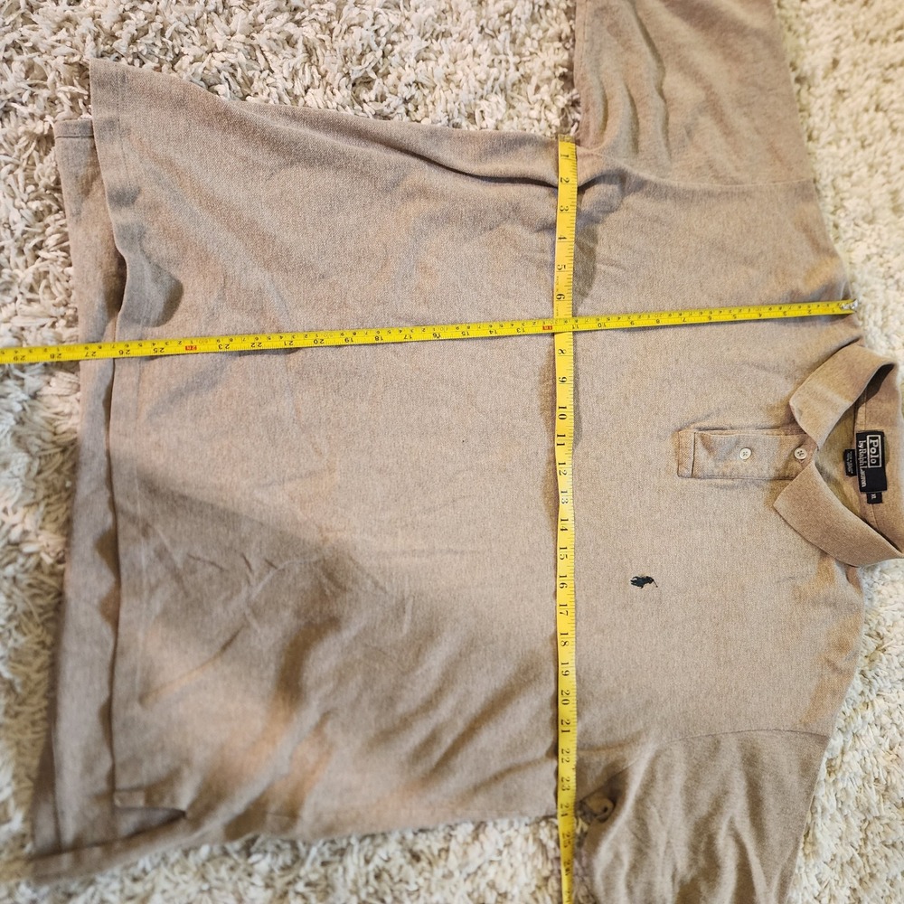 Polo by Ralph Lauren Mens XL Tan Short Sleeve Polo Shirt Casual - Picture 7 of 7